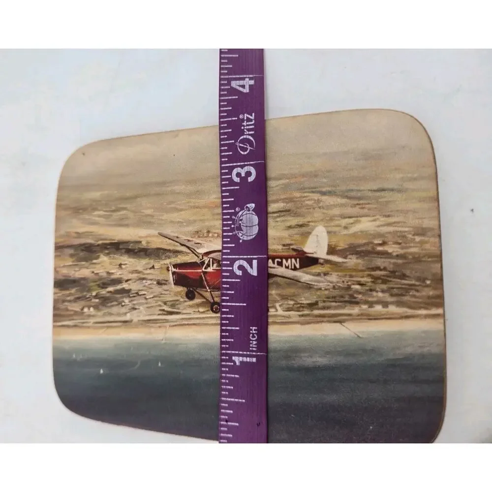 4 Vintage 50 Years of Business Aircraft Coasters From British Aerospace